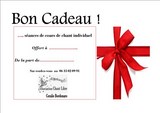 bon cadeau pour cours de chant